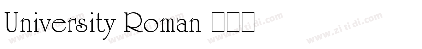 University Roman字体转换